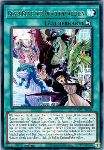 Begrüßung der Drachenmädchen - BLMM-DE066 - Ultra Rare - 1. Auflage - Deutsch - Yugioh - Battles of Legend: Monster Mayhem - mit RC-Fieldcenter von RC