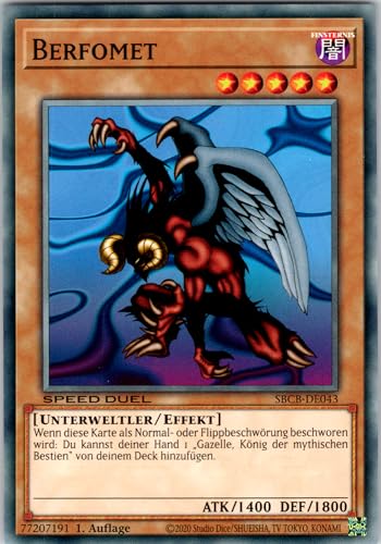 Berfomet - SBCB-DE043 - Common - 1. Auflage - Deutsch - Yugioh - Speed Duel: Battle City Box - mit RC-Fieldcenter Berfomet - SBCB-DE043 - Common - 1. Auflage - Deutsch - Yugioh - Speed Duel: Battle City Box - mit RC-Fieldcenter von RC