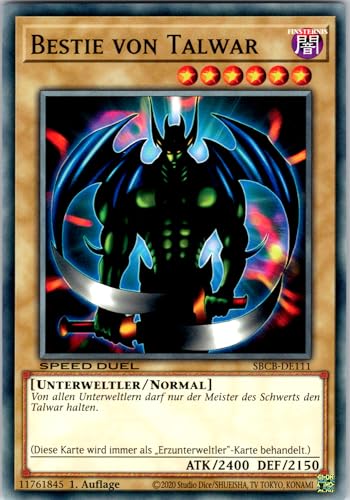 Bestie von Talwar - SBCB-DE111 - Common - 1. Auflage - Deutsch - Yugioh - Speed Duel: Battle City Box - mit RC-Fieldcenter Bestie von Talwar - SBCB-DE111 - Common - 1. Auflage - Deutsch - Yugioh - Speed Duel: Battle City Box - mit RC-Fieldcenter von RC