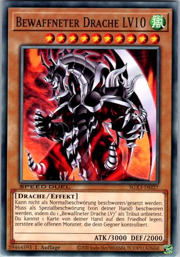 Bewaffneter Drache LV10 - SGX3-DEI27 - V. 1 - Common - 1. Auflage - Deutsch - Yugioh - Speed Duel GX: Duelists of Shadows - mit RC-Fieldcenter Bewaffneter Drache LV10 - SGX3-DEI27 - V. 1 - Common - 1. Auflage - Deutsch - Yugioh - Speed Duel GX: Duelists of Shadows - mit RC-Fieldcenter von RC