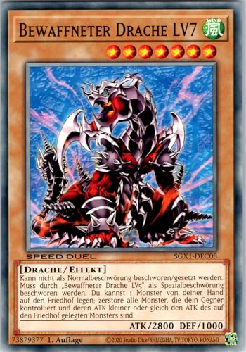 Bewaffneter Drache LV7 - SGX1-DEC08 - Common - 1. Auflage - Deutsch - Yugioh - Speed Duel GX: Duel Academy Box - mit RC-Fieldcenter Bewaffneter Drache LV7 - SGX1-DEC08 - Common - 1. Auflage - Deutsch - Yugioh - Speed Duel GX: Duel Academy Box - mit RC-Fieldcenter von RC