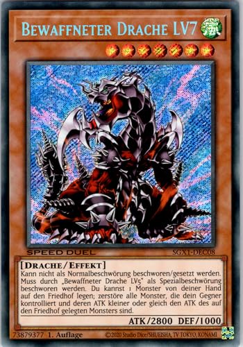 Bewaffneter Drache LV7 - SGX1-DEC08 - Secret Rare - 1. Auflage - Deutsch - Yugioh - Speed Duel GX: Duel Academy Box - mit RC-Fieldcenter Bewaffneter Drache LV7 - SGX1-DEC08 - Secret Rare - 1. Auflage - Deutsch - Yugioh - Speed Duel GX: Duel Academy Box - mit RC-Fieldcenter von RC