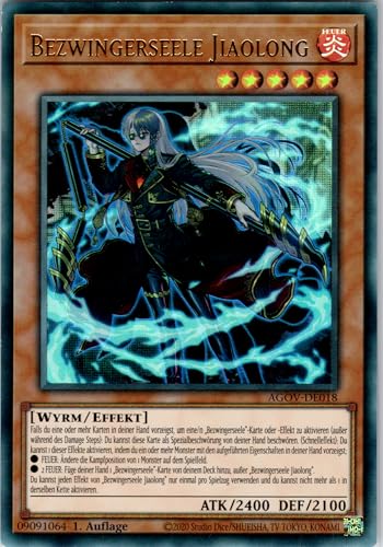 Bezwingerseele Jiaolong - AGOV-DE018 - Ultra Rare - 1. Auflage - Deutsch - Yugioh - Age of Overlord - mit RC-Fieldcenter von RC