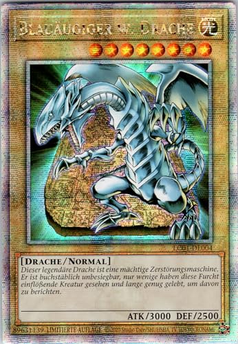 Blauäugiger w. Drache - LC01-DE004 - Quarter Century Secret Rare - Deutsch - Yugioh - Legendary Collection - mit RC-Fieldcenter von RC