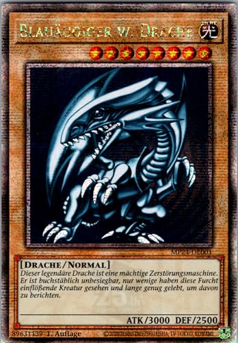 Blauäugiger w. Drache - MP24-DE001 - Quarter Century Secret Rare - 1. Auflage - Deutsch - Yugioh - 25th Anniversary Tin: Dueling Mirrors - mit RC-Fieldcenter von RC