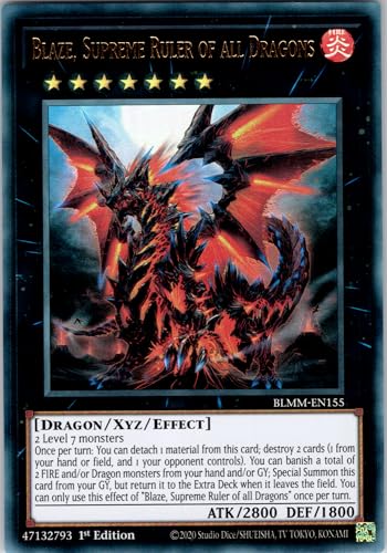 Blaze, Supreme Ruler of All Dragons - BLMM-EN155 - Ultra Rare - 1st Edition - English - Yugioh - Battles of Legend: Monster Mayhem - with RC Field Center von RC