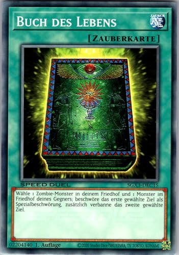 Buch des Lebens - SGX3-DEC15 - Common - 1. Auflage - Deutsch - Yugioh - Speed Duel GX: Duelists of Shadows - mit RC-Fieldcenter von RC