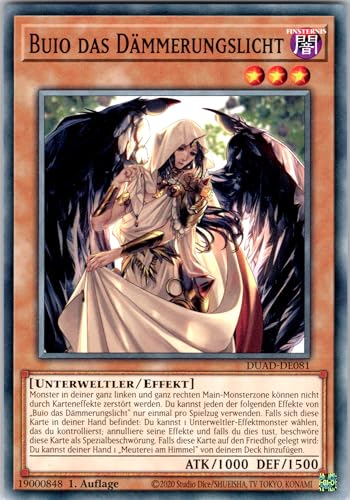 Buio das Dämmerungslicht - DUAD-DE081 - Common - 1. Auflage - Deutsch - Yugioh - Duelist's Advance - mit RC-Fieldcenter Buio das Dämmerungslicht - DUAD-DE081 - Common - 1. Auflage - Deutsch - Yugioh - Duelist's Advance - mit RC-Fieldcenter von RC