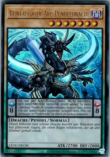Buntäugiger Arc-Pendeldrache - LEDD-DEC00 - Ultra Rare - Deutsch - Legendary Dragon Decks - mit RC-Fieldcenter von RC