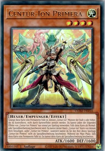 Centur-Ion Primera - VASM-DE016 - Ultra Rare - 1. Auflage - Deutsch - Yugioh - Valiant Smashers - mit RC-Fieldcenter von RC