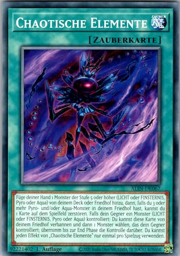 Chaotische Elemente - ALIN-DE067 - Common - 1. Auflage - Deutsch - Yugioh - Alliance Insight - mit RC-Fieldcenter von RC