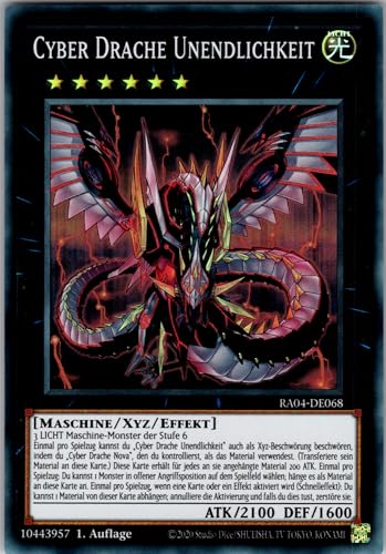 Cyber Drache Unendlichkeit - RA04-DE068 - Super Rare - 1. Auflage - Deutsch - Yugioh - Quarter Century Stampede - mit RC-Fieldcenter Cyber Drache Unendlichkeit - RA04-DE068 - Super Rare - 1. Auflage - Deutsch - Yugioh - Quarter Century Stampede - mit RC-Fieldcenter von RC