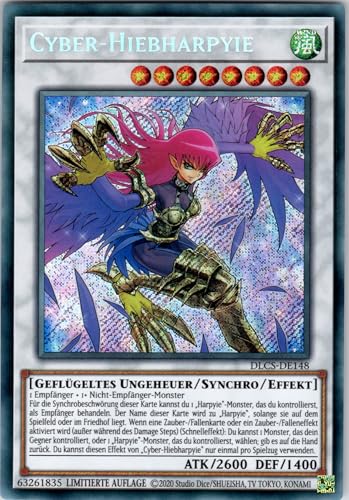 Cyber-Hiebharpyie - DLCS-DE148 - Secret Rare - 1. Auflage - Deutsch - Yugioh - Dragons of Legend: The Complete Series - mit RC-Fieldcenter von RC