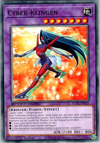 Cyber-Klingen - SGX1-DEE21 - Common - 1. Auflage - Deutsch - Yugioh - Speed Duel GX: Duel Academy Box - mit RC-Fieldcenter von RC