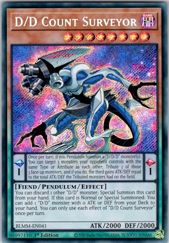 D/D Count Surveyor - BLMM-EN041 - Secret Rare - 1st Edition - English - Yugioh - Battles of Legend: Monster Mayhem - with RC Field Center von RC