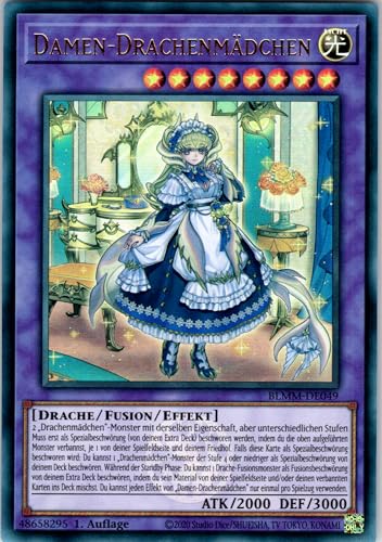 Damen-Drachenmädchen - BLMM-DE049 - Ultra Rare - 1. Auflage - Deutsch - Yugioh - Battles of Legend: Monster Mayhem - mit RC-Fieldcenter von RC
