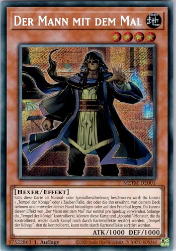 Der Mann mit dem Mal - MZTM-DE001 - Secret Rare - 1. Auflage - Deutsch - Yugioh - Maze of The Master - mit RC-Fieldcenter von RC