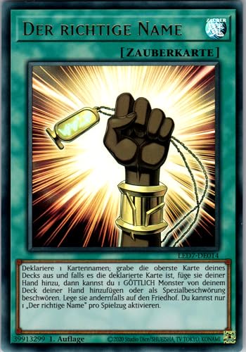 Der richtige Name - LED7-DE014 - Ultra Rare - 1. Auflage - Deutsch - Yugioh - Legendary Duelists: Rage of Ra - mit RC-Fieldcenter von RC