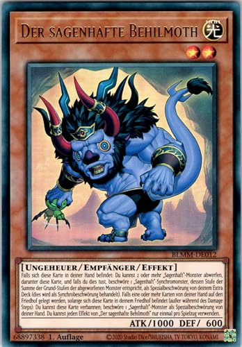 Der sagenhafte Behilmoth - BLMM-DE012 - Ultra Rare - 1. Auflage - Deutsch - Yugioh - Battles of Legend: Monster Mayhem - mit RC-Fieldcenter von RC