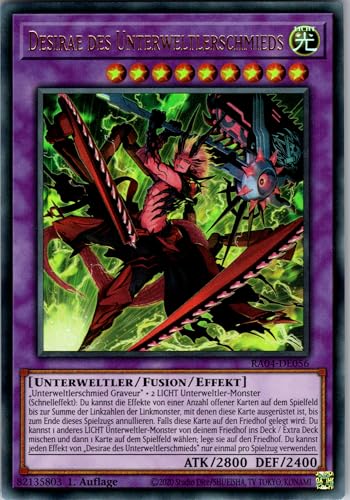 Desirae des Unterweltlerschmieds - RA04-DE056 - Ultra Rare - 1. Auflage - Deutsch - Yugioh - Quarter Century Stampede - mit RC-Fieldcenter Desirae des Unterweltlerschmieds - RA04-DE056 - Ultra Rare - 1. Auflage - Deutsch - Yugioh - Quarter Century Stampede - mit RC-Fieldcenter von RC