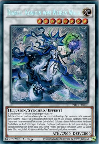 Diabell, Königin vom Weißen Wald - INFO-DE040 - Secret Rare - 1. Auflage - Deutsch - Yugioh - The Infinite Forbidden - mit RC-Fieldcenter von RC