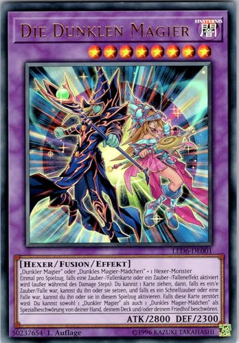 Die Dunklen Magier - LED6-DE001 - Ultra Rare - 1. Auflage - Deutsch - Yugioh - Legendary Duelists: Magical Hero - mit RC-Fieldcenter von RC
