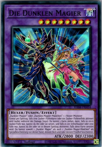Die Dunklen Magier - RA04-DE054 - Super Rare - 1. Auflage - Deutsch - Yugioh - Quarter Century Stampede - mit RC-Fieldcenter von RC