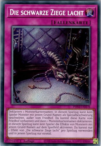 Die Schwarze Ziege lacht - PHNI-DE078 - Secret Rare - 1. Auflage - Deutsch - Yugioh - Phantom Nightmare - mit RC-Fieldcenter von RC
