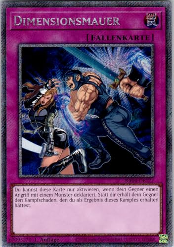 Dimensionsmauer - RA04-DE127 - Platinum Secret Rare - 1. Auflage - Deutsch - Yugioh - Quarter Century Stampede - mit RC-Fieldcenter von RC