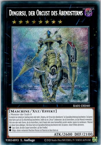 Dingirsu, der Orcust des Abendsterns - RA01-DE040 - Secret Rare - 1. Auflage - Deutsch - Yugioh - 25th Anniversary Rarity Collection - mit RC-Fieldcenter von RC