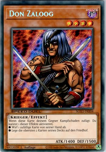 Don Zaloog - SGX1-DEI04 - Secret Rare - 1. Auflage - Deutsch - Yugioh - Speed Duel GX: Duel Academy Box - mit RC-Fieldcenter von RC