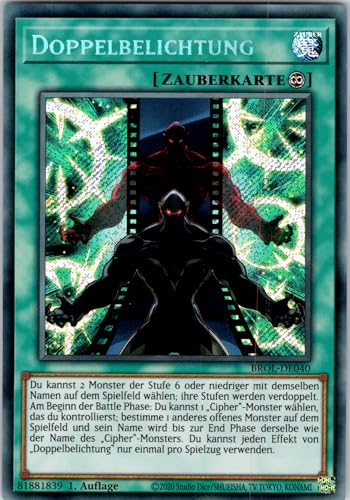 Doppelbelichtung - BROL-DE040 - Secret Rare - 1. Auflage - Deutsch - Yugioh - Brothers of Legend - mit RC-Fieldcenter von RC