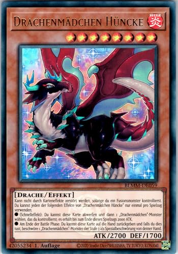 Drachenmädchen Hüncke - BLMM-DE059 - Ultra Rare - 1. Auflage - Deutsch - Yugioh - Battles of Legend: Monster Mayhem - mit RC-Fieldcenter von RC