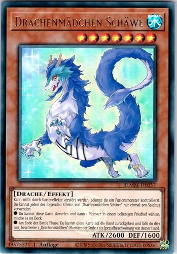Drachenmädchen Schäwe - BLMM-DE057 - Ultra Rare - 1. Auflage - Deutsch - Yugioh - Battles of Legend: Monster Mayhem - mit RC-Fieldcenter von RC