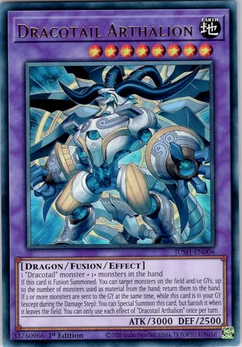 Dracotail Arthalion - JUSH-EN006 - Ultra Rare - 1st Edition - English - Yugioh - Justice Hunters - with RC Field Center von RC