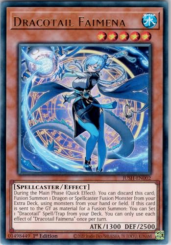 Dracotail Faimena - JUSH-EN002 - Ultra Rare - 1st Edition - English - Yugioh - Justice Hunters - with RC Field Center von RC