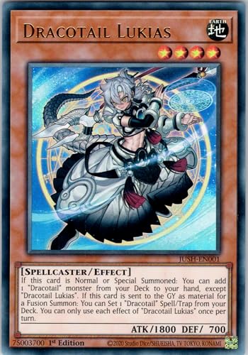 Dracotail Lukias - JUSH-EN001 - Ultra Rare - 1st Edition - English - Yugioh - Justice Hunters - with RC Field Center von RC