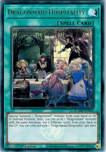 Dragonmaid Hospitality - BLMM-EN065 - Ultra Rare - 1st Edition - English - Yugioh - Battles of Legend: Monster Mayhem - with RC Field Center von RC