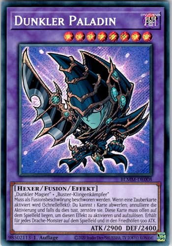 Dunkler Paladin - BLMM-DE008 - Secret Rare - 1. Auflage - Deutsch - Yugioh - Battles of Legend: Monster Mayhem - mit RC-Fieldcenter von RC
