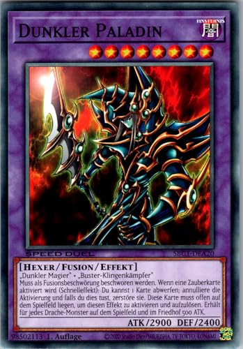 Dunkler Paladin - SBC1-DEA20 - Common - 1. Auflage - Deutsch - Speed Duel: Streets of Battle City - mit RC-Fieldcenter von RC