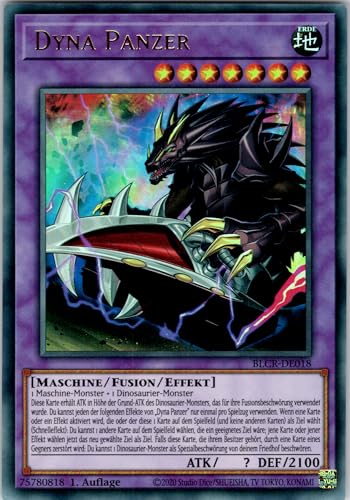 Dyna Panzer - BLCR-DE018 - Ultra Rare - 1. Auflage - Deutsch - Yugioh - Battles of Legend: Crystal Revenge - mit RC-Fieldcenter Dyna Panzer - BLCR-DE018 - Ultra Rare - 1. Auflage - Deutsch - Yugioh - Battles of Legend: Crystal Revenge - mit RC-Fieldcenter von RC