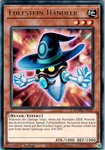 Edelstein-Händler - BLMM-DE109 - Ultra Rare - 1. Auflage - Deutsch - Yugioh - Battles of Legend: Monster Mayhem - mit RC-Fieldcenter von RC