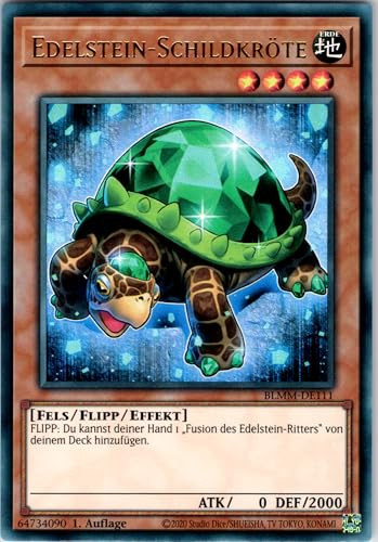 Edelstein-Schildkröte - BLMM-DE111 - Ultra Rare - 1. Auflage - Deutsch - Yugioh - Battles of Legend: Monster Mayhem - mit RC-Fieldcenter von RC
