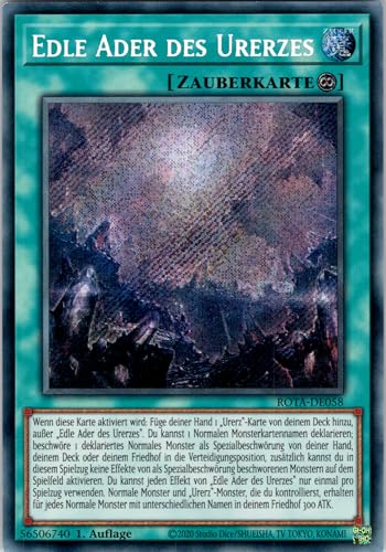 Edle Ader des Urerzes - ROTA-DE058 - Super Rare - 1. Auflage - Deutsch - Yugioh - Rage of The Abyss - mit RC-Fieldcenter von RC