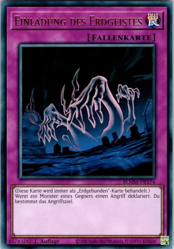 Einladung des Erdgeistes - BLMM-DE174 - Ultra Rare - 1. Auflage - Deutsch - Yugioh - Battles of Legend: Monster Mayhem - mit RC-Fieldcenter von RC