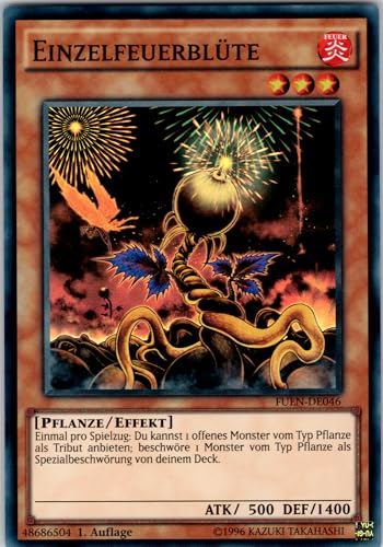 Einzelfeuerblüte - FUEN-DE046 - Super Rare - 1. Auflage - Deutsch - Yugioh - Fusion Enforcers - mit RC-Fieldcenter von RC
