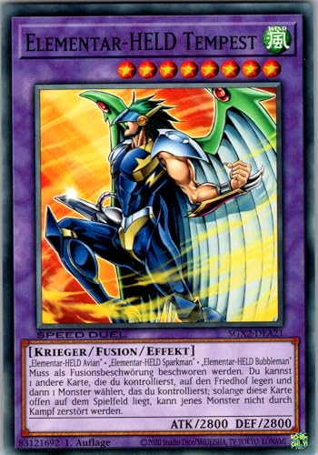 Elementar-HELD Tempest - SGX2-DEA21 - V. 1 - Common - 1. Auflage - Deutsch - Yugioh - Speed Duel GX: Midterm Paradox - mit RC-Fieldcenter Elementar-HELD Tempest - SGX2-DEA21 - V. 1 - Common - 1. Auflage - Deutsch - Yugioh - Speed Duel GX: Midterm Paradox - mit RC-Fieldcenter von RC