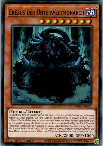 Erebus der Unterweltmonarch - RA04-DE019 - Super Rare - 1. Auflage - Deutsch - Yugioh - Quarter Century Stampede - mit RC-Fieldcenter Erebus der Unterweltmonarch - RA04-DE019 - Super Rare - 1. Auflage - Deutsch - Yugioh - Quarter Century Stampede - mit RC-Fieldcenter von RC