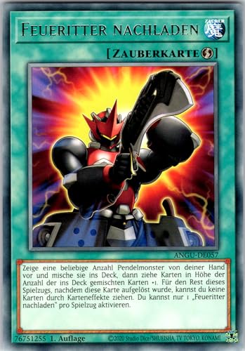 Feueritter nachladen - ANGU-DE057 - Rare - 1. Auflage - Deutsch - Yugioh - Ancient Guardians - mit RC-Fieldcenter von RC