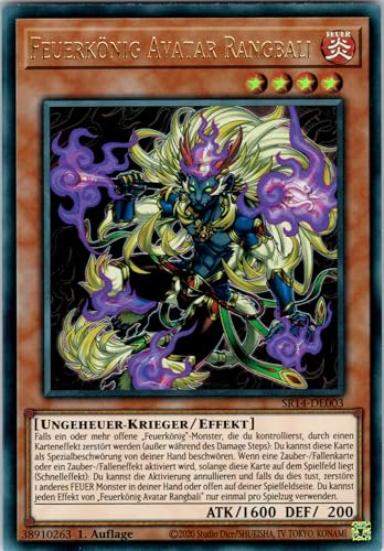 Feuerkönig Avatar Rangbali - SR14-DE003 - Ultra Rare - 1. Auflage - Deutsch - Yugioh - Structure Deck: Fire Kings - mit RC-Fieldcenter von RC